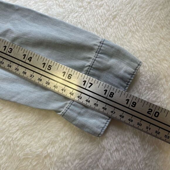 Cat & Jack Large Denim Collared Button Down shirt 10 / 12 - Picture 8 of 12